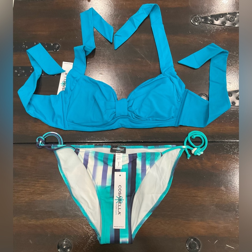 Cosabella Swimsuit Bikini Set Made In Italy Size Top 3 Bottom M